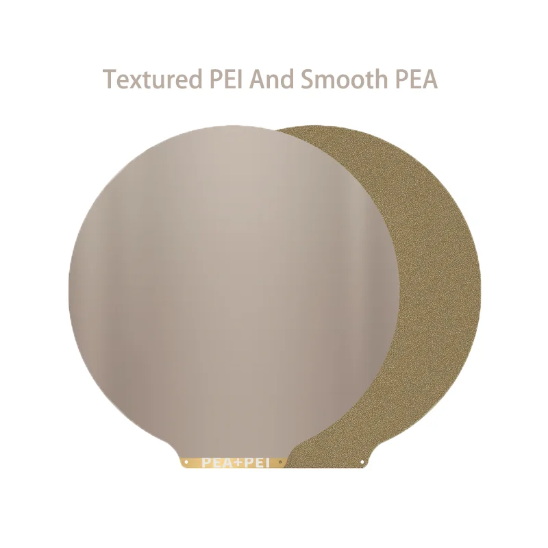 พลังอัพเกรด Flsun Q5 PEI แผ่น Dia 215m Double Side Textured PEI และ Smooth Specular PEA ฤดูใบไม้ผลิเหล็กสร้างแผ่น