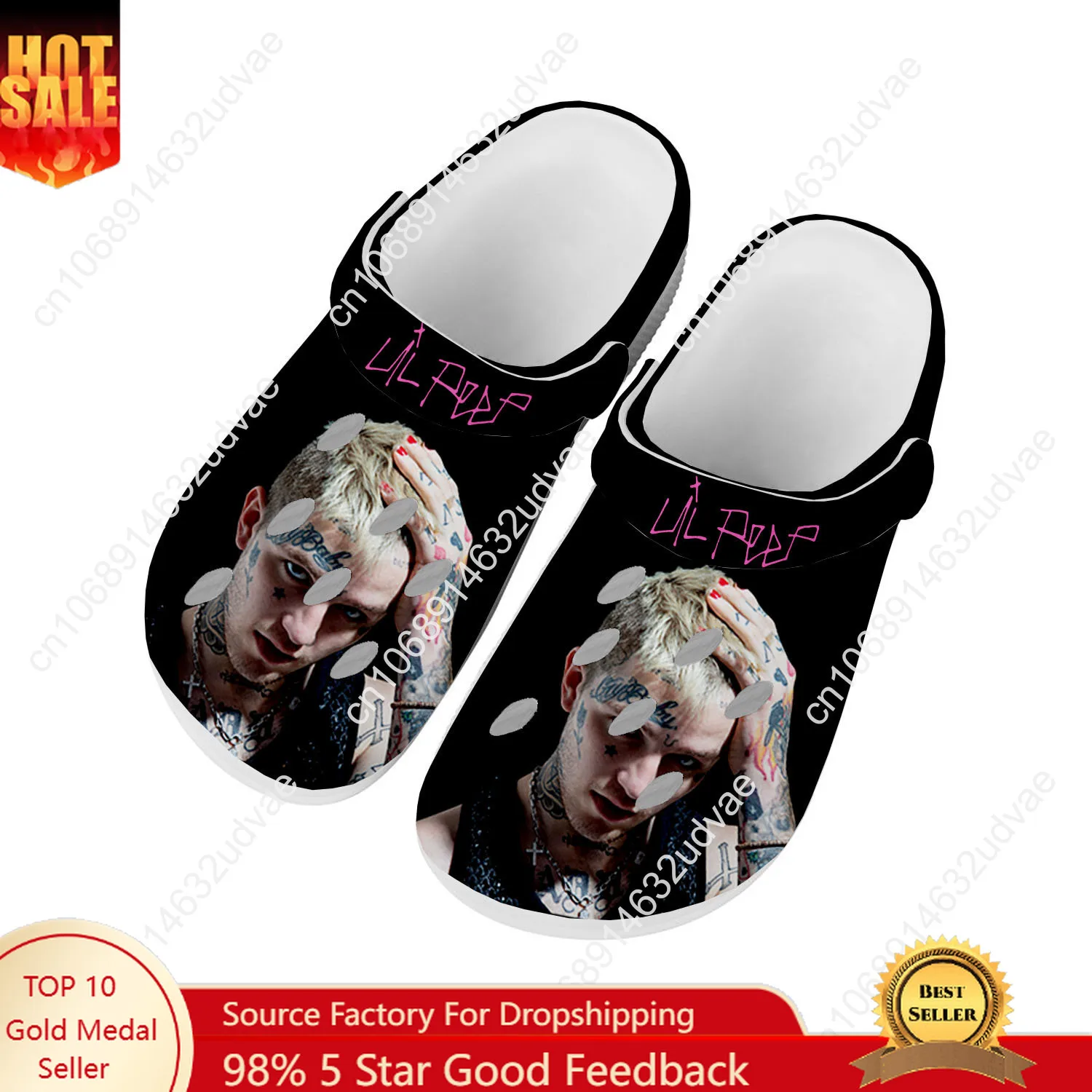 Lil Peep Water Shoes Mens Womens High Quality Fashion Home Garden Clogs Customizd Sandals Beach Breathable Hole Slippers