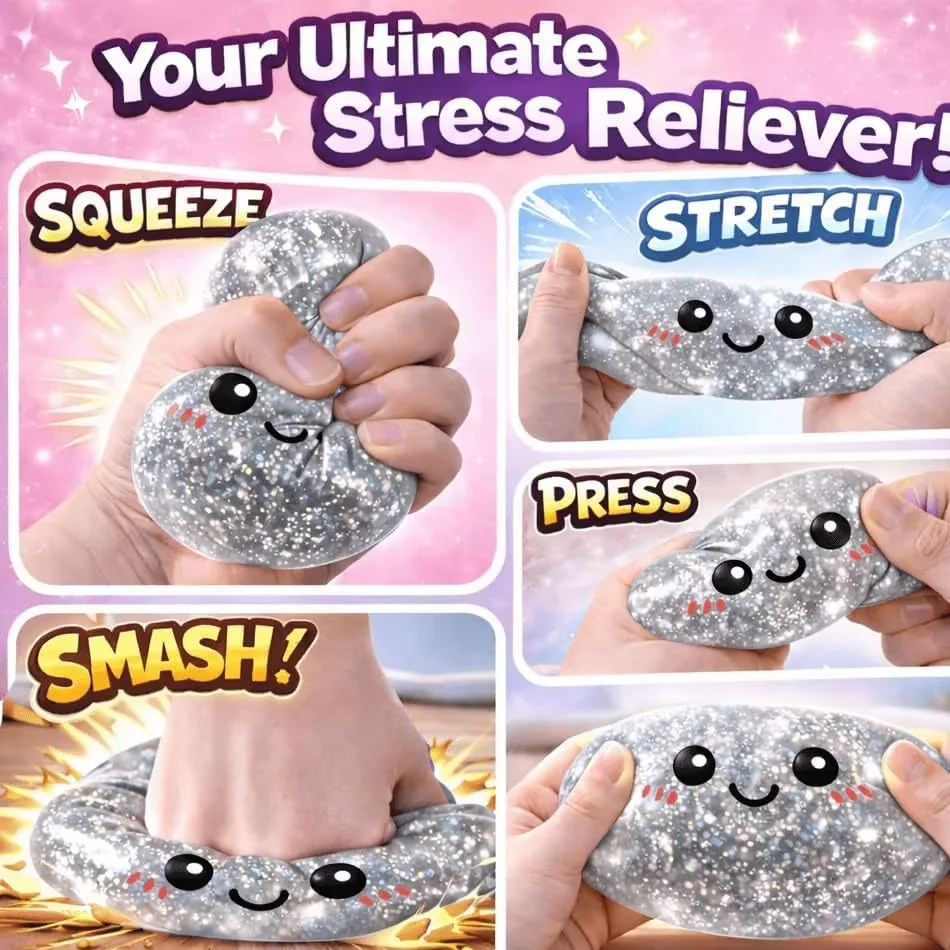 Heißer Glitzer-Dumpling-Squishy mit Box – Sensorisches Quetschspielzeug für Stressabbau, Fans-Geschenke