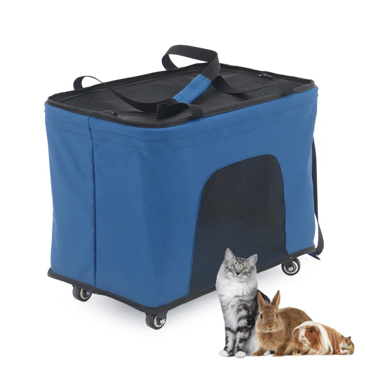 Passeggini pieghevoli per animali domestici da viaggio a 4 ruote per cani e gatti di taglia grande
