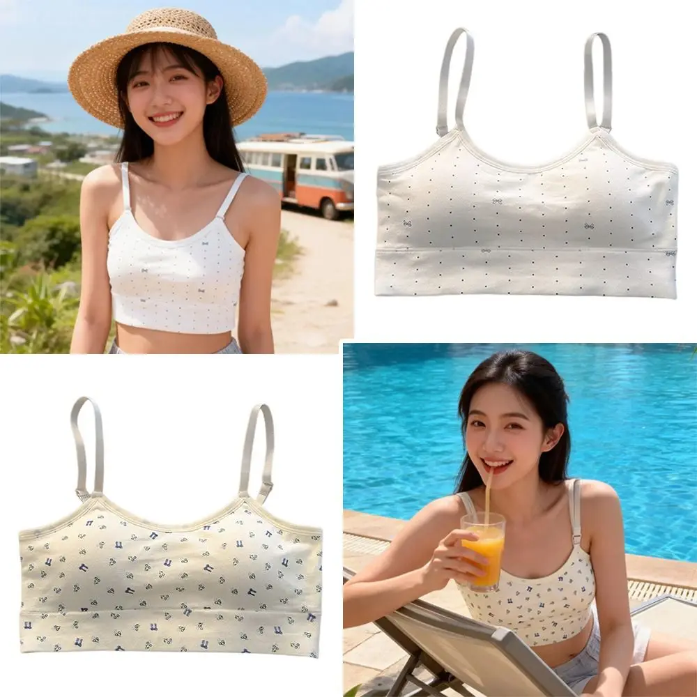 Casual Cotton Training Bras Elastic Breathable Girls Sports Bra Underwear Developmental Bras for Teenage Toddler Girls