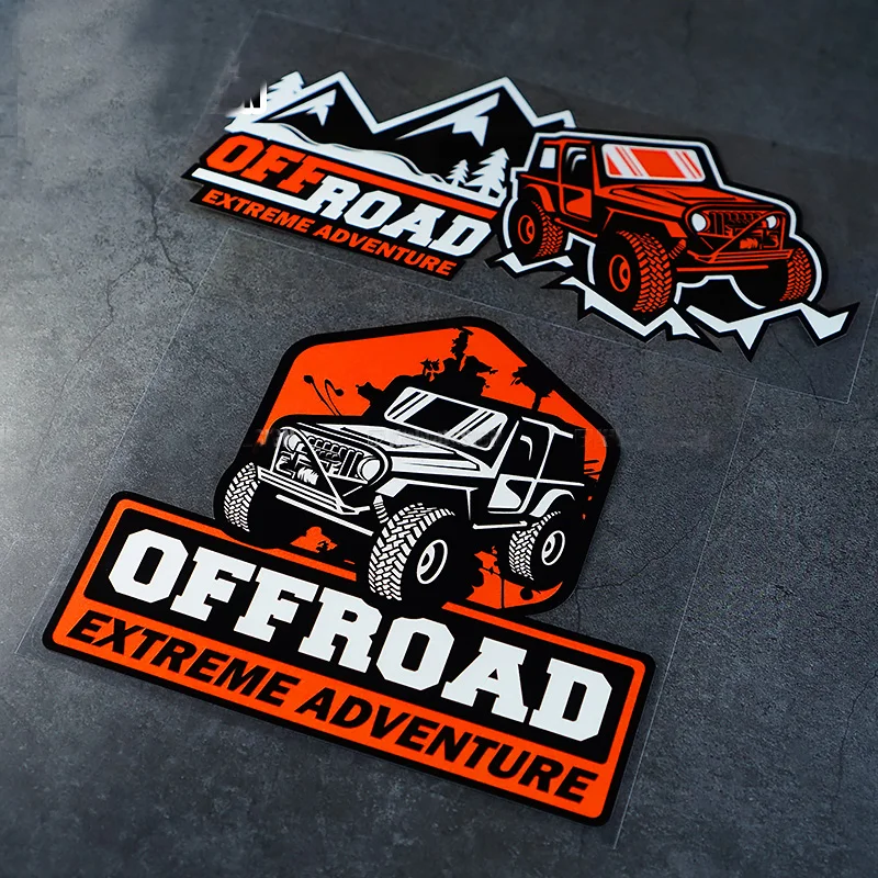 Naklejki samochodowe Naklejki Części Filtr przeciwsłoneczny i wodoodporna osłona z PVC Zarysowania dla Jeep Off Road Graficzne naklejki winylowe 4X4 Zewnętrzne
