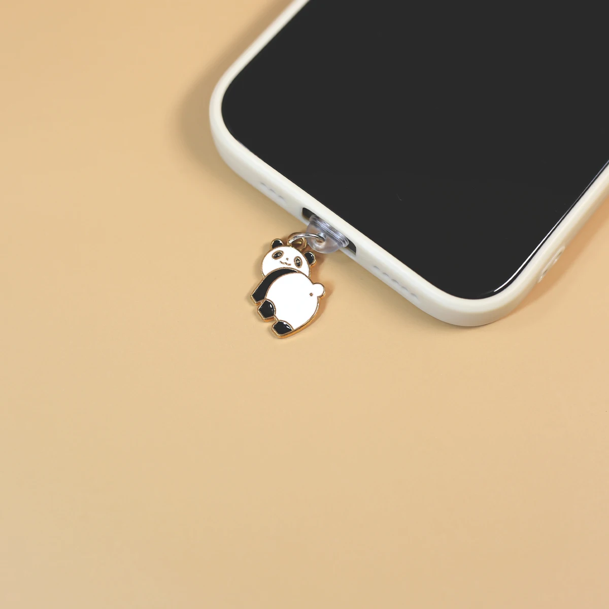 Tapón antipolvo para teléfono Panda, accesorio de decoración para teléfono de dibujos animados del Tesoro Nacional de estilo chino para Iphone y Samsung, tapón antipolvo tipo C