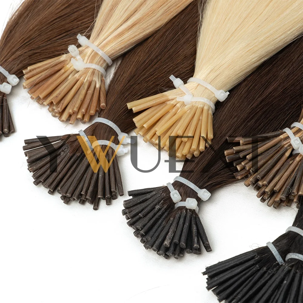 50 Strans I Tip Micro Ring Human Hair Extensions 30g Natural Straight Hair - Secure Stick Tip Attachments Seamless Elegant Style 12“-20” for Women