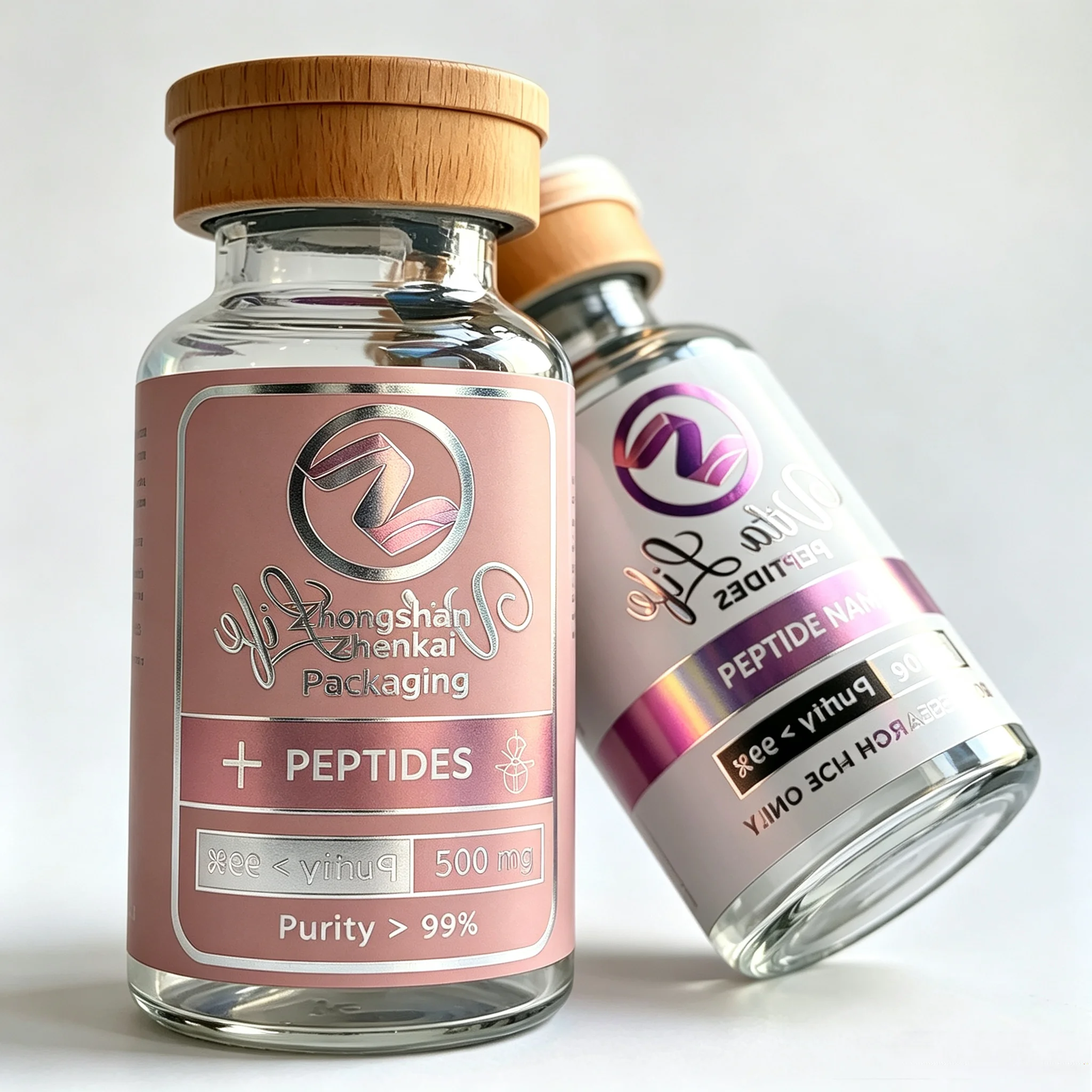 Custom Full Peptide Packaging Kit Self Adhesive Stickers Color Boxes Fit 3ml 5ml 10ml Vials Skincare Fitness Supplement Labels