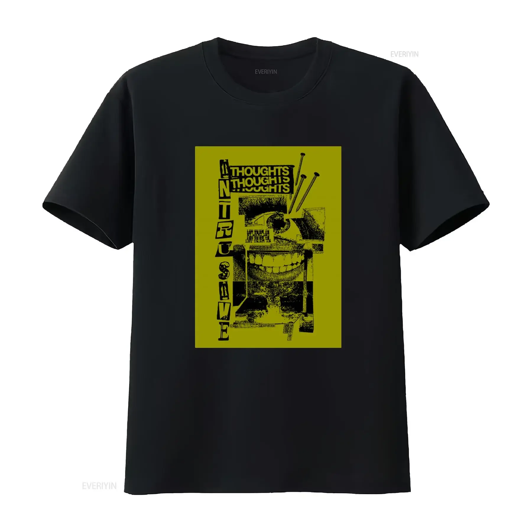 Intrusive Thoughts T Shirt OCD Scary Mindset Spooky Secret Self Mental Health  vintage Washed Stretched designer clothes homme