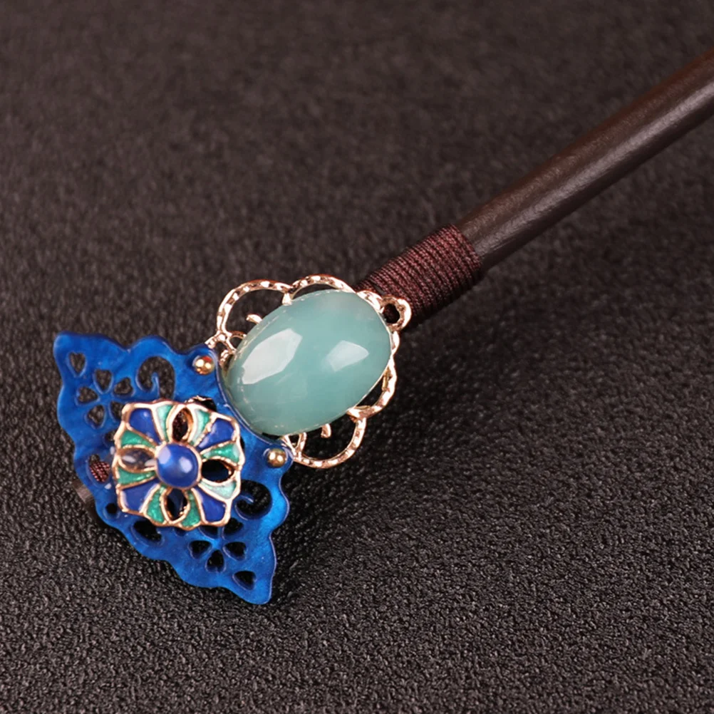 

Wooden Hair Stick Chignon Pin Retro Glazed Hairpin For Women Wedding Prom Photography Accessories Vintage Bun Hair