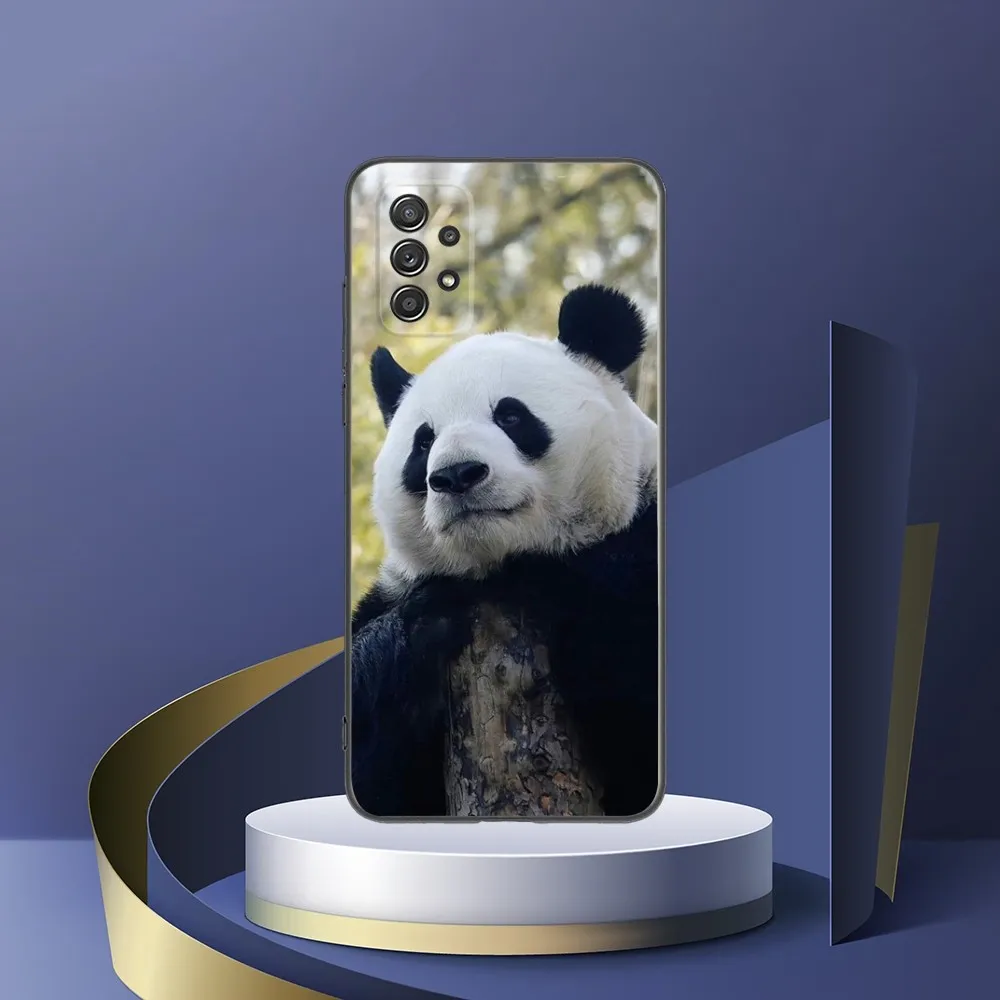 fubao panda   Phone Case For Samsung S24,S23,S22,S21,S20,S10,S10E,S9 Plus FE Note 20 Ultra 10,9 Plus Black Cover Shell