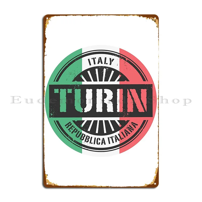 Turin Italy Metal Plaque Poster Cinema Wall Decor Garage Customized Rusty Tin Sign Poster