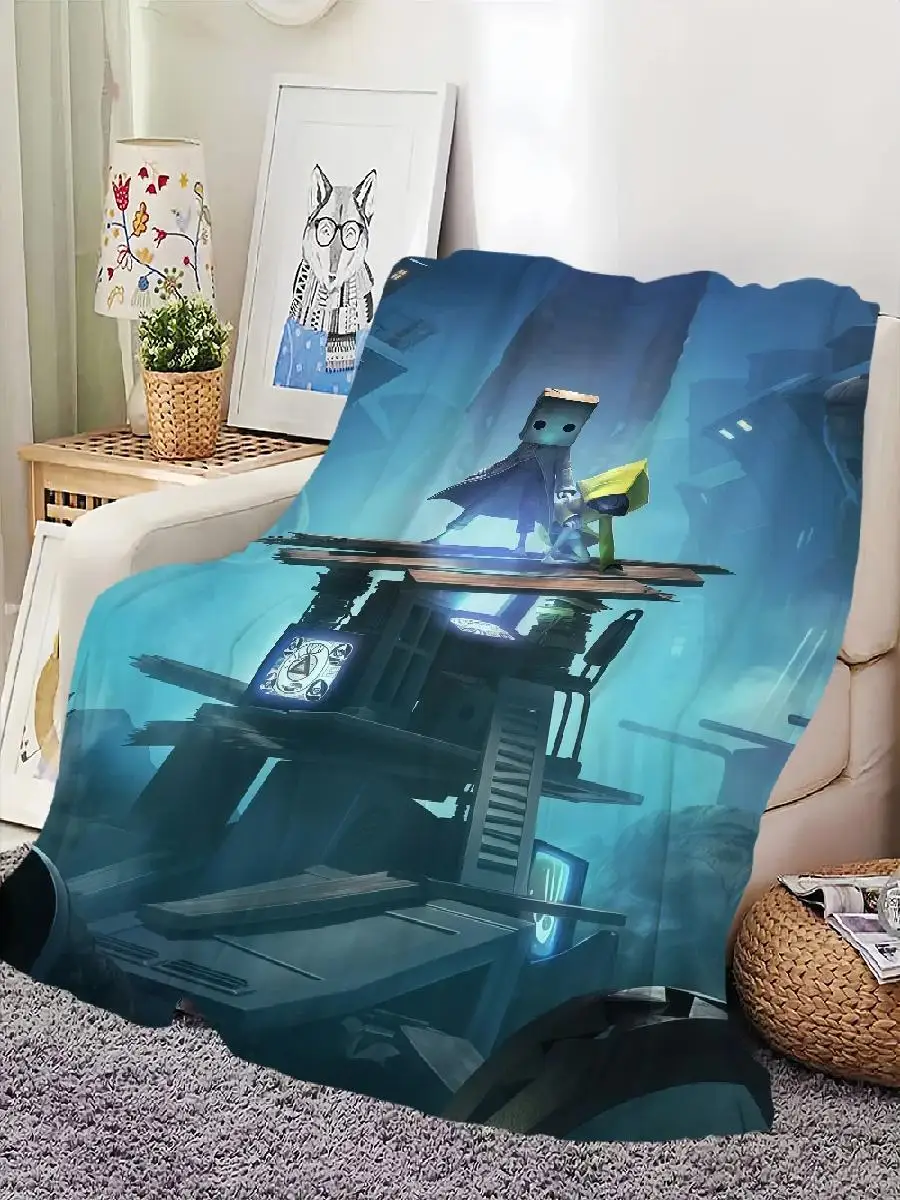 بطانية Little Nightmares III رمي ناعمة ومريحة من القطيفة لغرفة المعيشة وغرفة النوم والمكتب هدية عيد ميلاد مثالية للأطفال والكبار