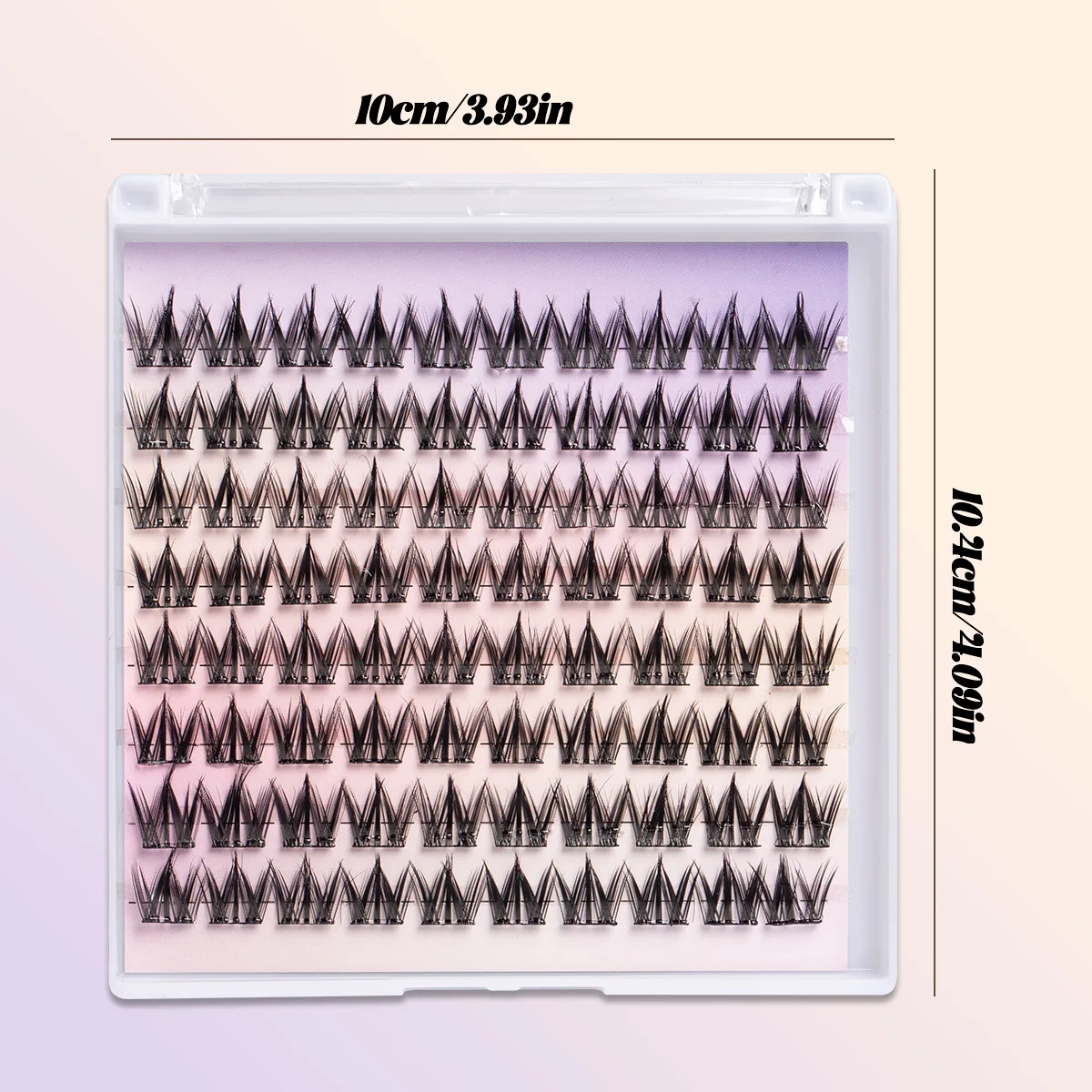 Zestaw do przedłużania rzęs Manga Lash Clusters Natural 80 szt. Zestaw do przedłużania rzęs Wispy Fairy, pojedyncze rzęsy z klejem i pęsetą.