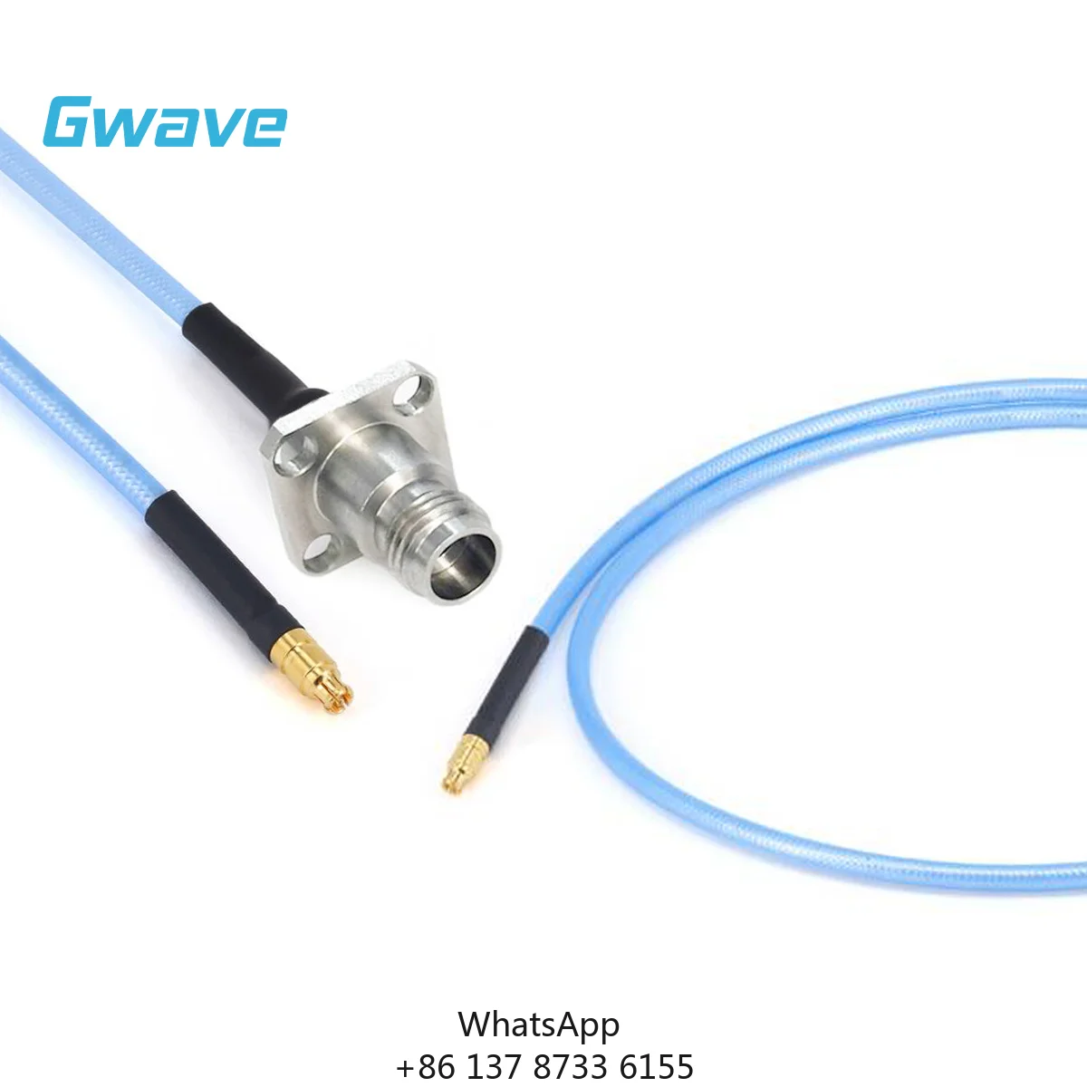 Gwave 2.4mm Female GPPO (Mini-SMP) Cable 4-Hole Flange 086