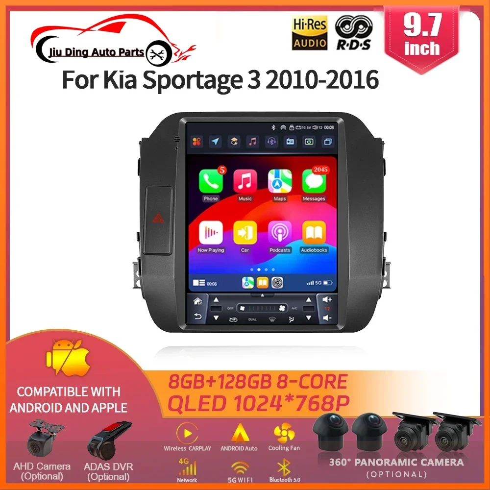 

9.7inch For Kia Sportage 3 SL 2010 2011 2012 2013 2014 2015 2016 Car Radio Android 14 Multimedia Wireless Carplay Touch Screen