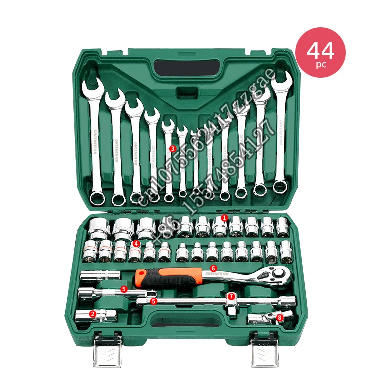 

TFAUTENF 44 piece auto repair and maintenance tools kit/tools set with wrench and socket for home and garage use