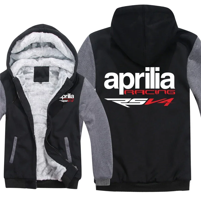 Sweat à capuche chaud en laine épaisse pour homme, sweats à capuche d'hiver, Aprilia Racing, RSV4, PVD, nouveau, 2023