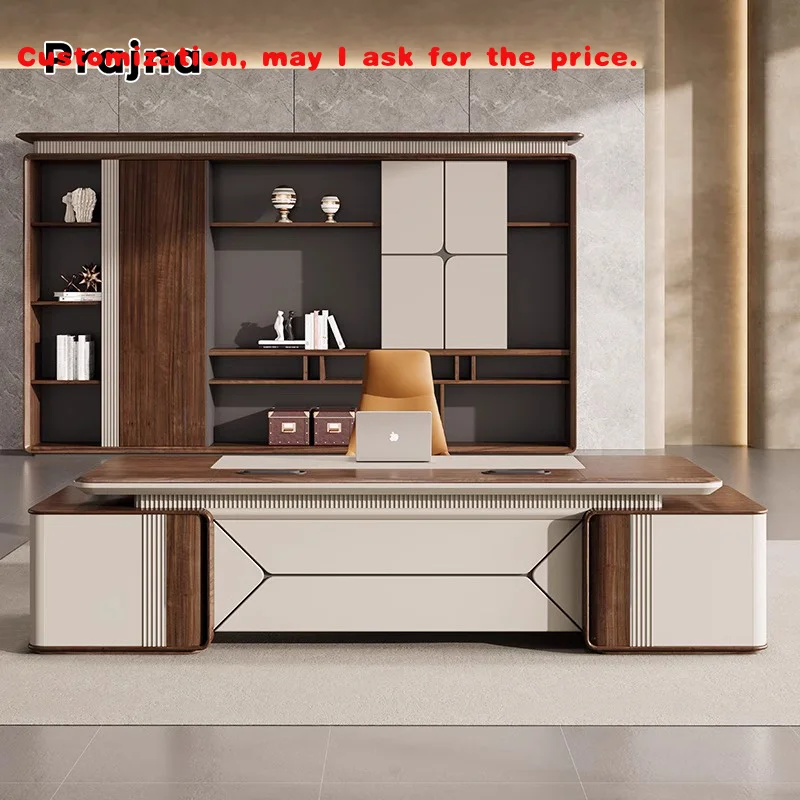 custom.Office Furniture Table and Chair Combination 2.4m Office Computer Tables Furniture Desk Big
