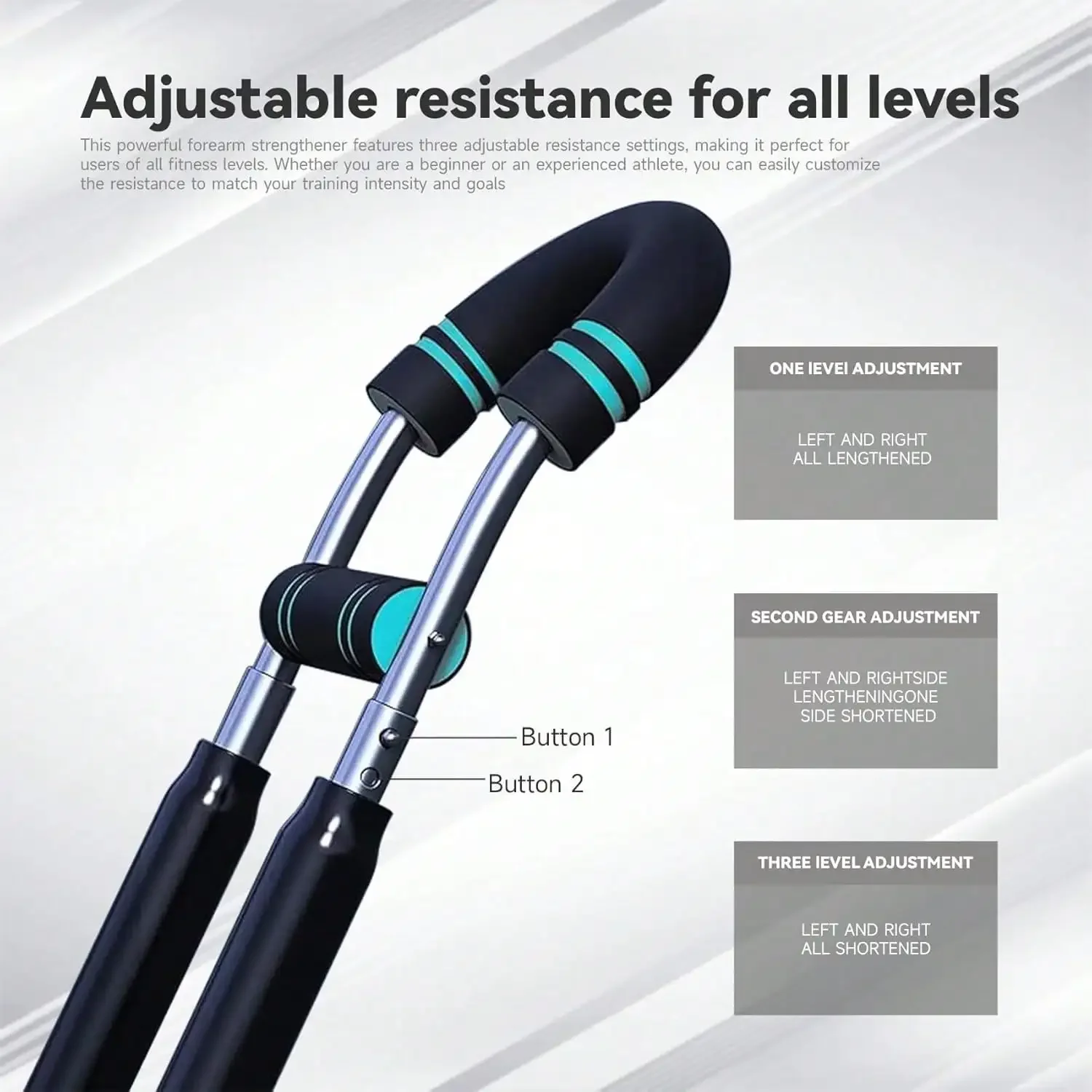 جهاز تمرين الذراع القوي القابل للتعديل بوزن 60-100 رطلًا - قضيب تمرين الربيع للساعد على الصدر ثلاثي الرؤوس، مجموعة أدوات تدريب قوة اللياقة البدنية المنزلية