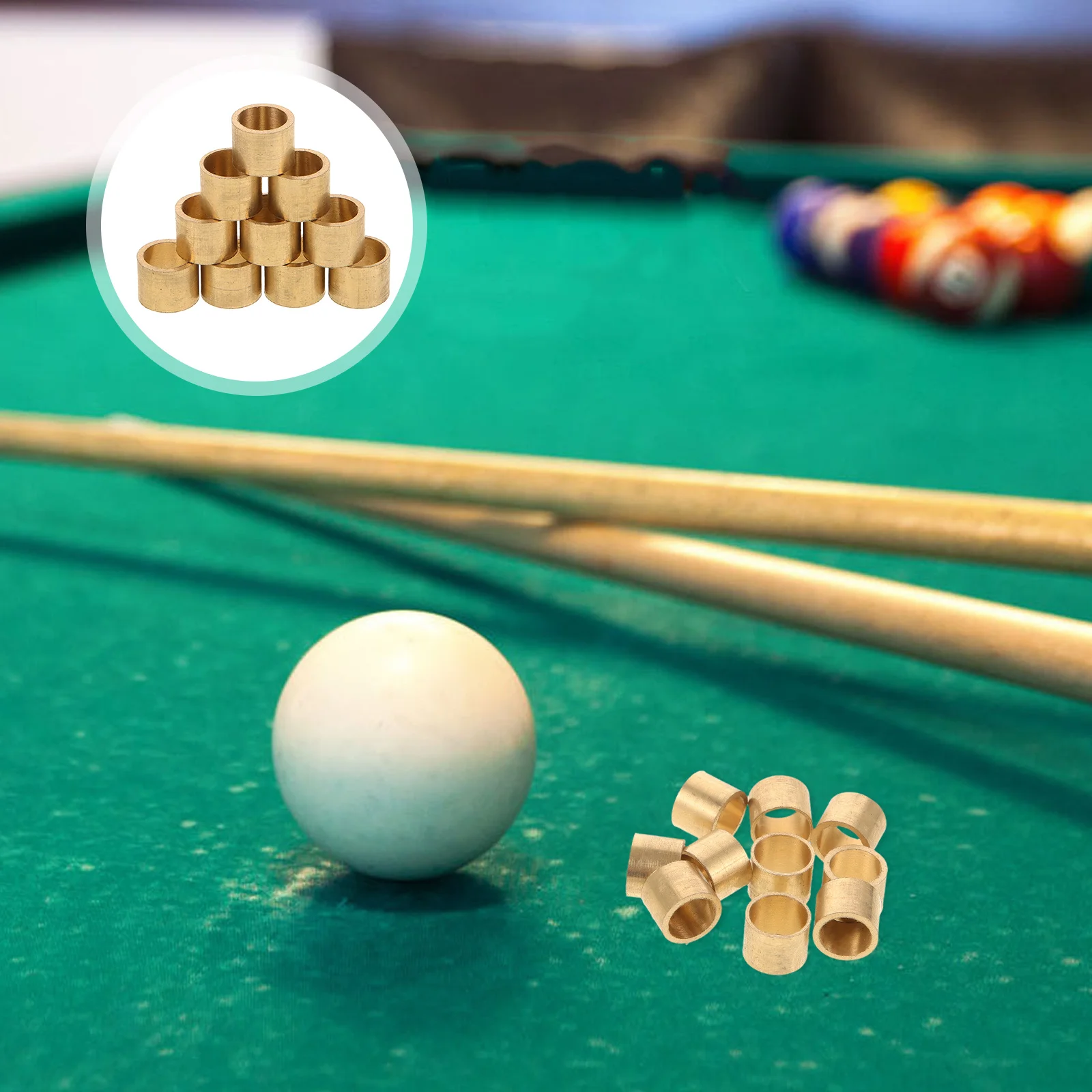 

10Pcs Metal Billiard Cue Ferrules Replacement Pool Stick Tips Snooker Cue Repair Kit Lightweight Pool Stick Tips