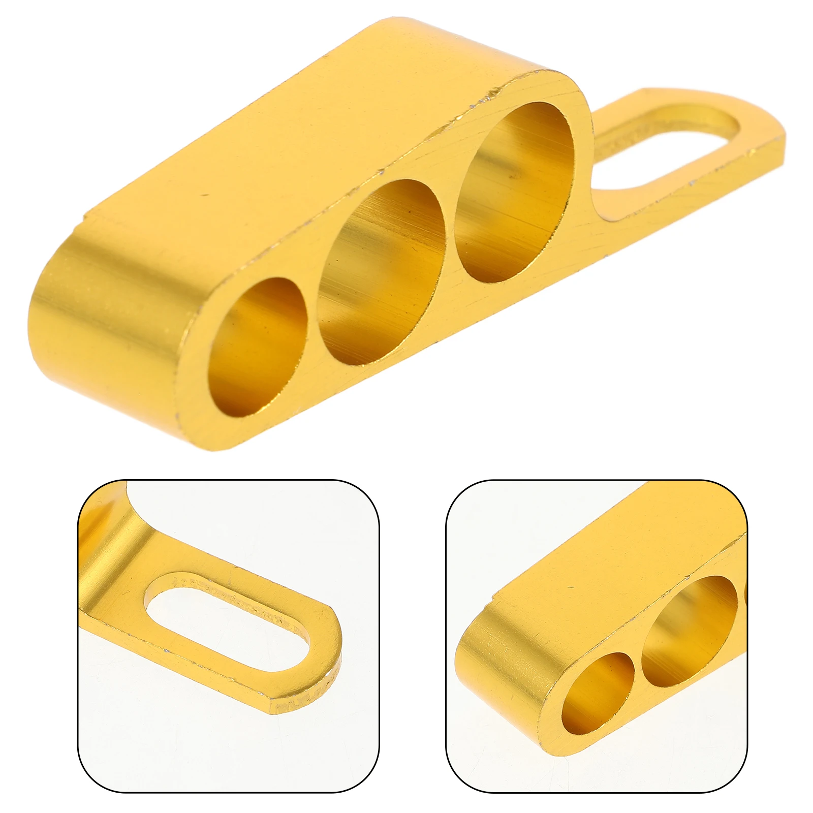 

Universal 3 Hole Aluminum Brake Line Clamp Motorcycle Oil Pipe Bracket Durable Wire Clip for Gas Meter Stable Connection