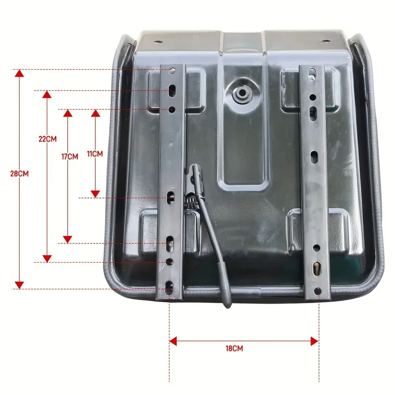헤비듀티 지게차 시트 트랙터 시트 - 트랙터, 굴삭기, 불도저 호환 - 미끄럼 방지 표면, 설치 간편