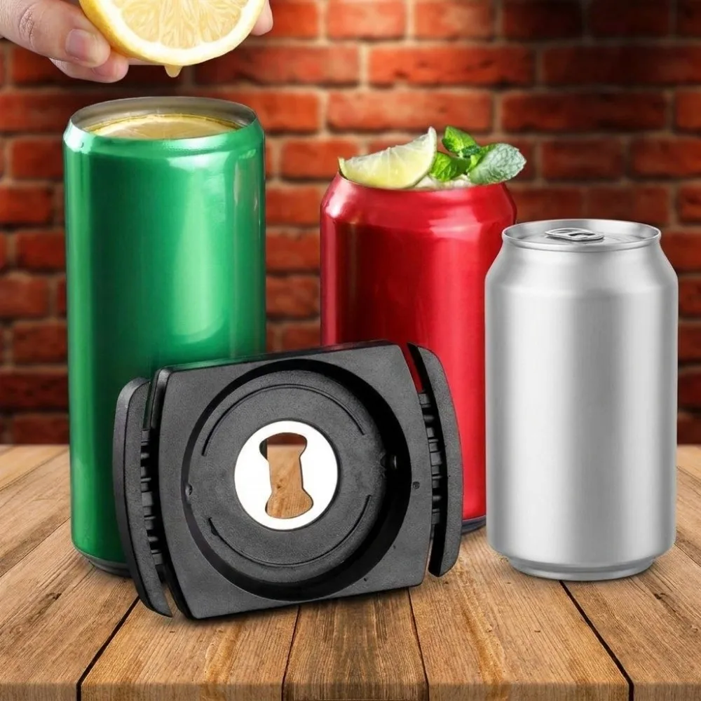 Portable Stainless Steel Beer Soda Can Cutter Handheld Easy Pull Can Lid Remover Smooth Edge Drop Top Opener Kitchen Tool