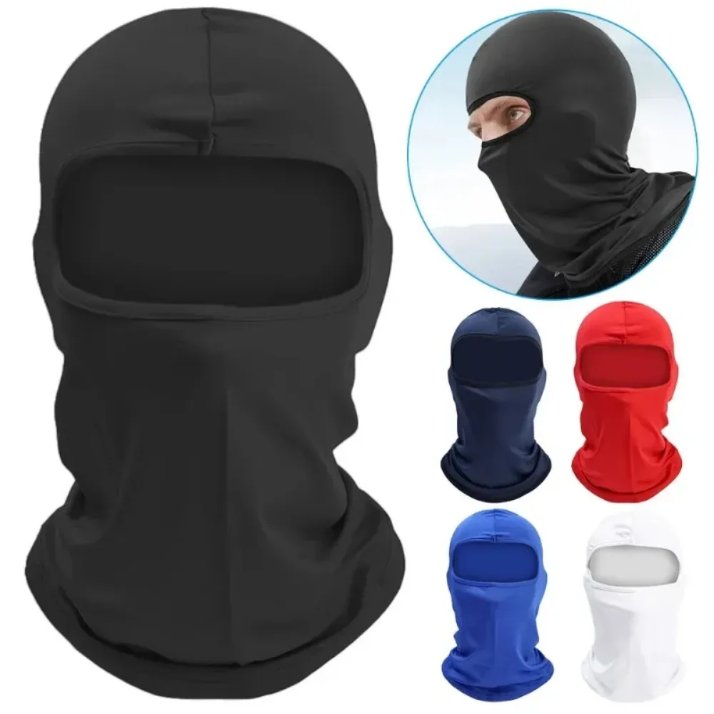 Summer Cool Ice Silk Cycling Full Face Cap Sun Anti-UV Protection Sports Face Cover Headwear Bike Motorcycle Men's Hat