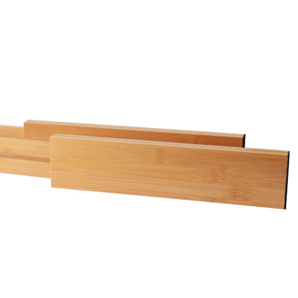 

Bamboo Drawer Organizer Smooth Polished Telescopic DIY Splitter Plate Storage Dividers Fits Socks Underwear Accessories Drawer