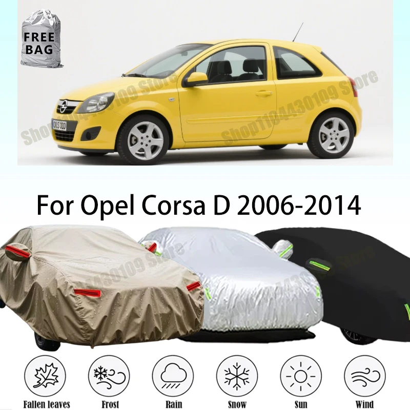 

Car Cover Waterproof Summer Sun Shade Anti-UV Winter Rain Snow Prevent Cover For Opel Corsa D 2006-2014 Car Exterior Accessories