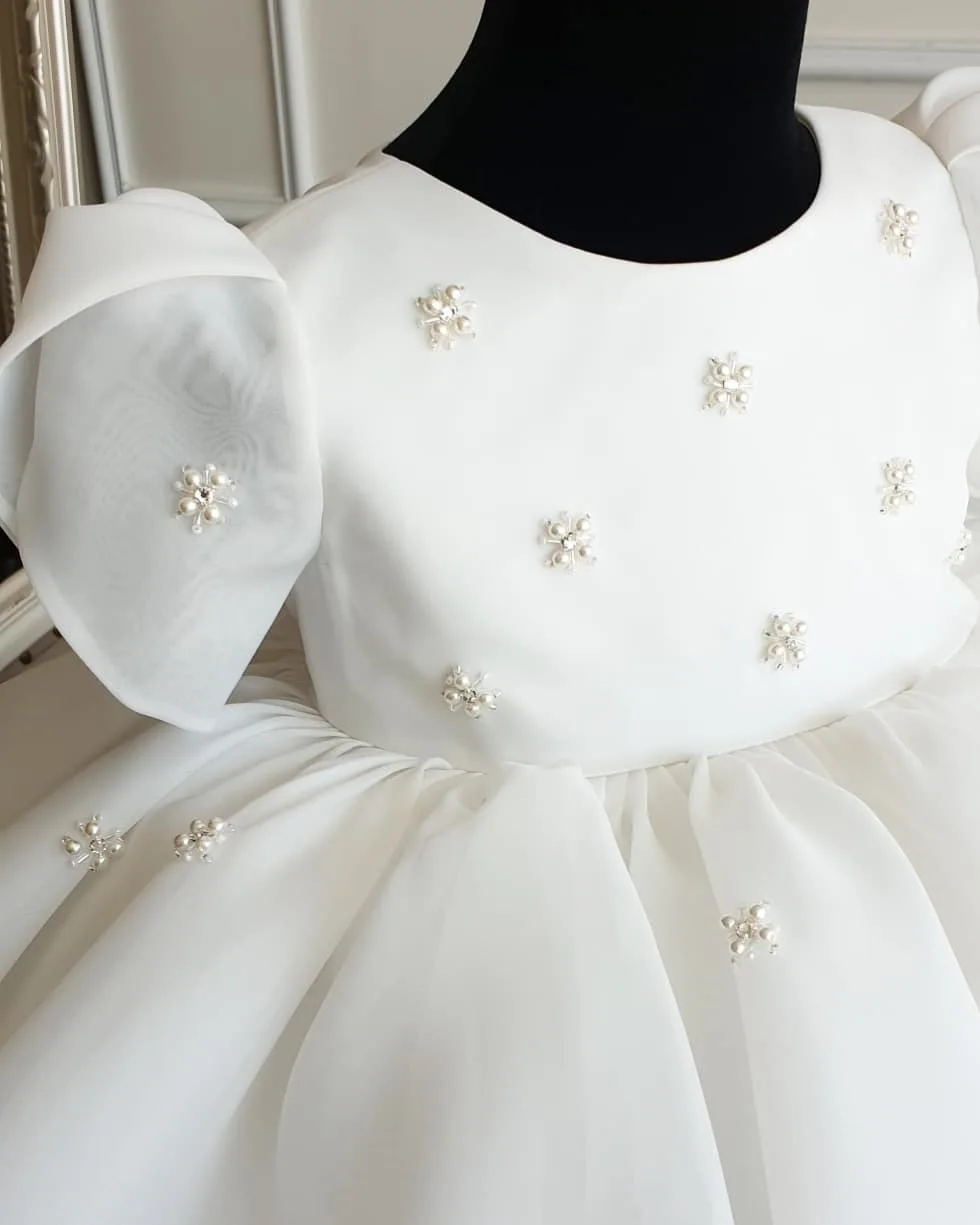 Elegant Princess Baby Girls Dresses for Eid Formal Occasions Kids First Communion Dresses for Children Wedding Birthday Baptism