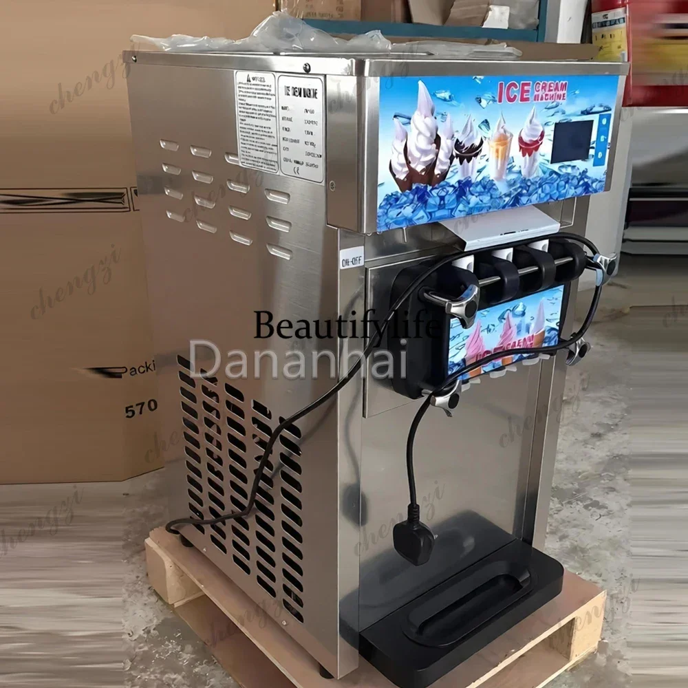 Commercial Soft Ice Cream Maker 110V/220V 18L/H 3 Flavors Ice Cream Making Machine for Business Use