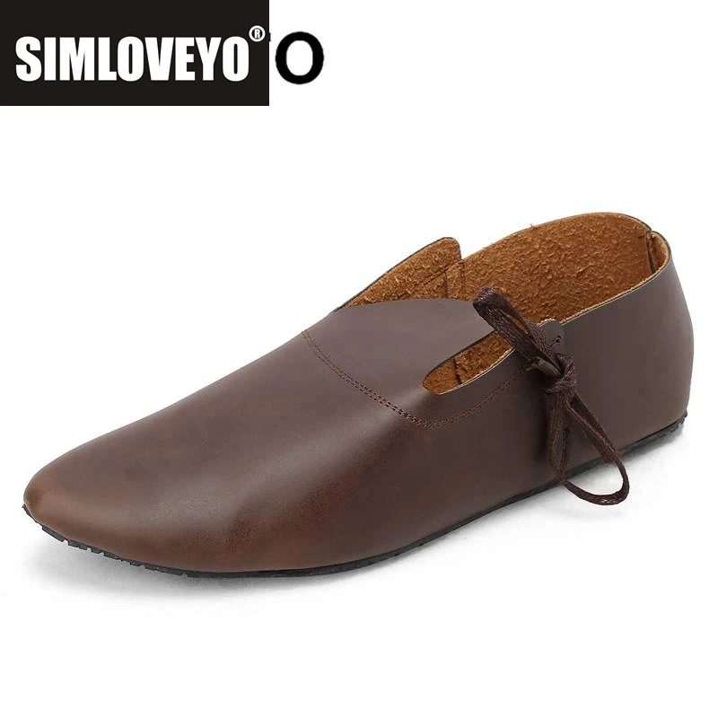 SIMLOVEYO Design Women Flats Round Toe Slip On Tieback Loafers For Female Male Plus Size 45 46 47 48 Casual Concise Daily Shoes
