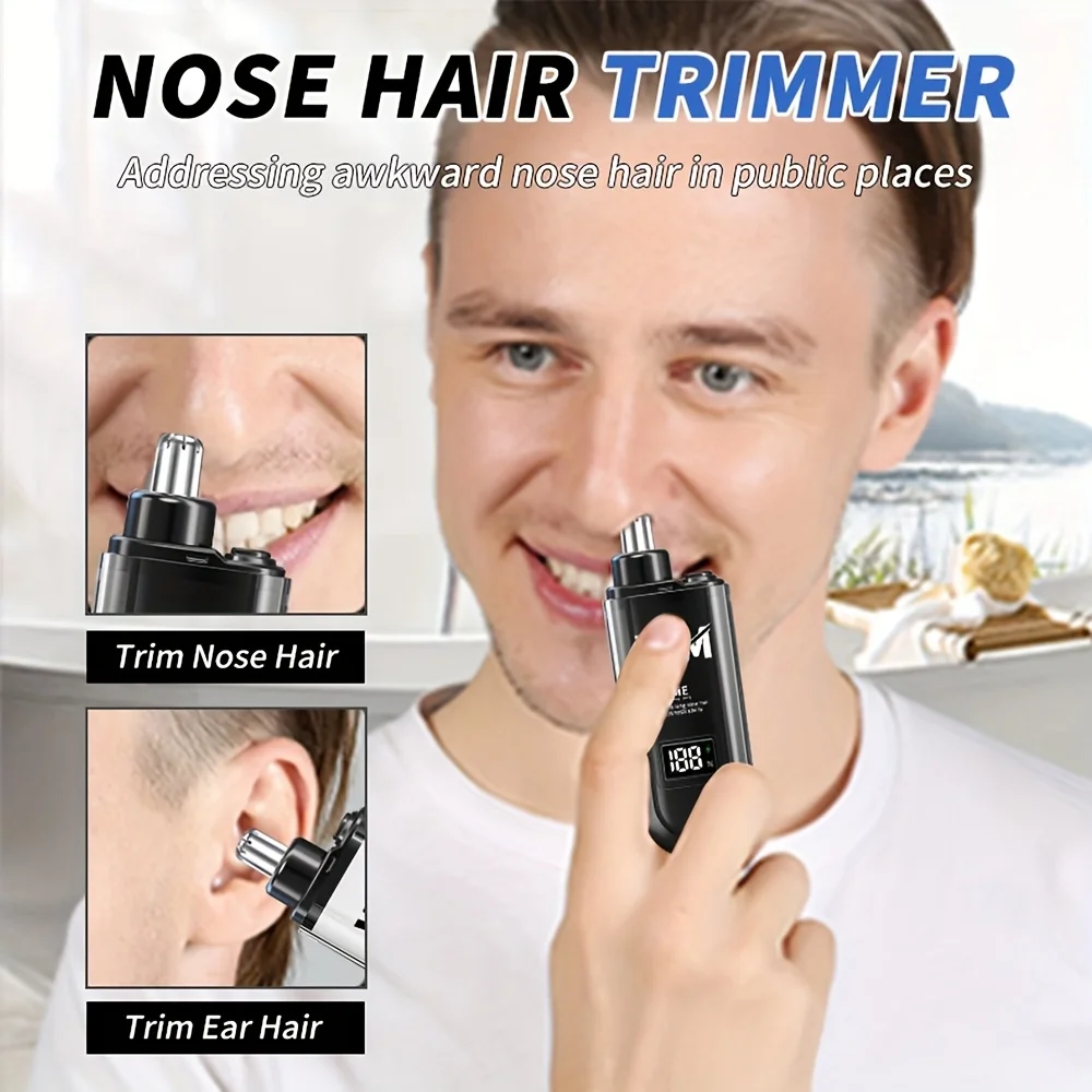 Portable Mini Nose Hair Trimmer, 1pc Nose Hair Remover, Nose Hair Shaver, Personal Care Appliances for Men & Women view 2
