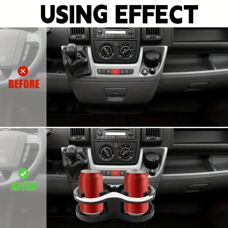 1 مجموعة سيارة كأس مزدوج حامل مشروبات لبيجو الملاكم فيات دوكاتو سيتروين التتابع 2006-2023 حامل الكأس غير قابل للانزلاق تخزين الملحقات #4