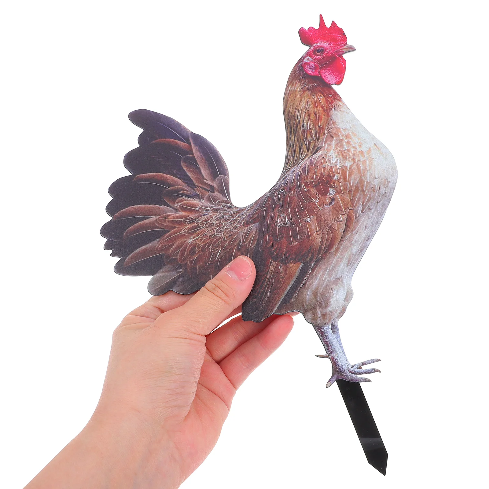 

1 set Chicken Shape Yard Decoration Stake Lawn Garden Insert For Outdoor Decor Backyard Ornament Farm Party Decorative Ground