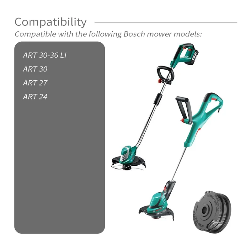 New Arrival 4Pcs 1.65mm 6.1M F016800351 String Trimmer Replacement Spool Line for Bosch ART 24 27 30 30-36 LI Grass Trimmer