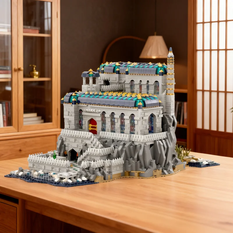 

6945 деталей MOC: Модель Восточного дворца, конструктор, игрушка для сборки, рождественский подарок, креативная идея для самостоятельной сборки, архитектурный конструктор для детей