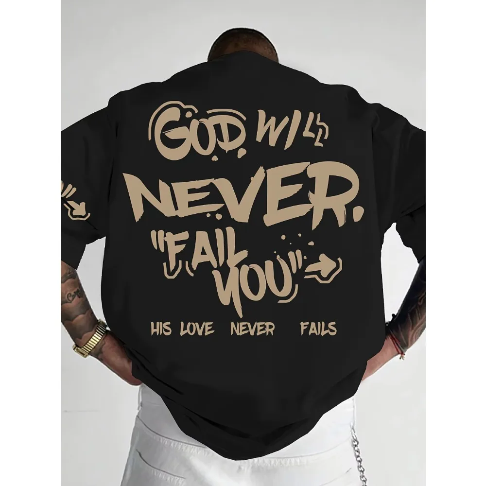 

Men Cotton Printed T Shirt Summer O-Neck Short Sleeve Tees Casual Streetwear Loose Fit Daily Wear Tops