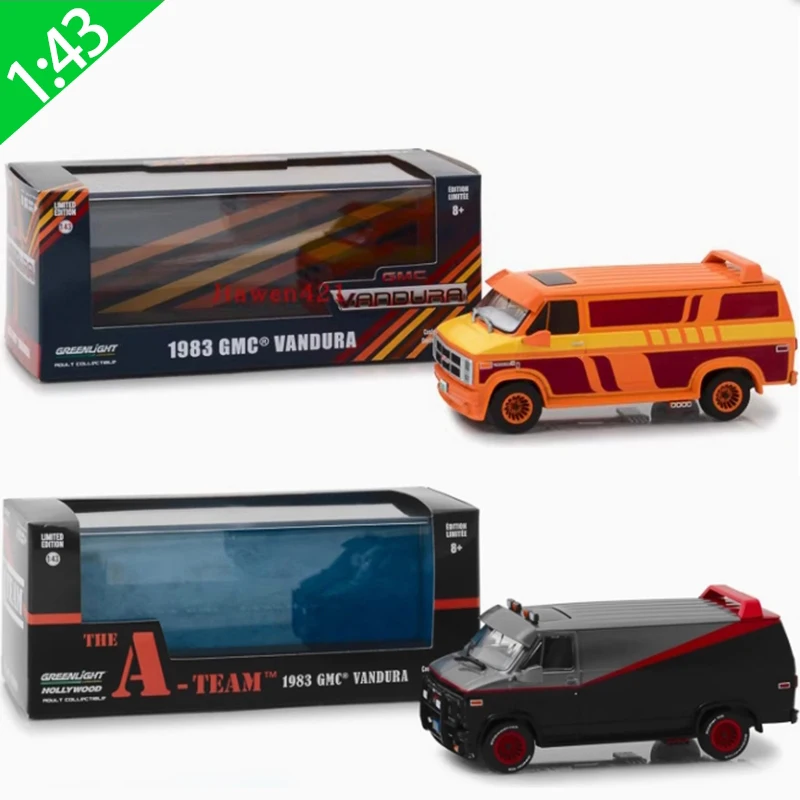 

Литой под давлением сплав Greenlight 1:43, версия GMC Vandura, модель автомобиля, орнамент, сувенир, коллекция, подарок для хобби