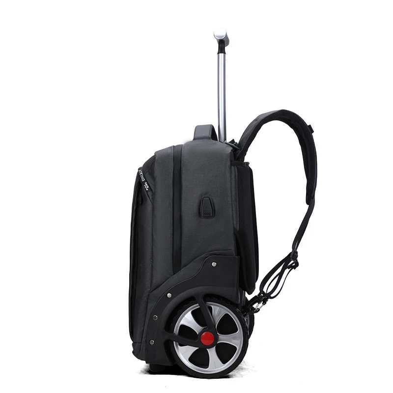 Men Travel Trolley Backpack Rolling Luggage Backpack Trolley Bag with wheels Business Wheeled Backpack Cabin Carry on Luggage