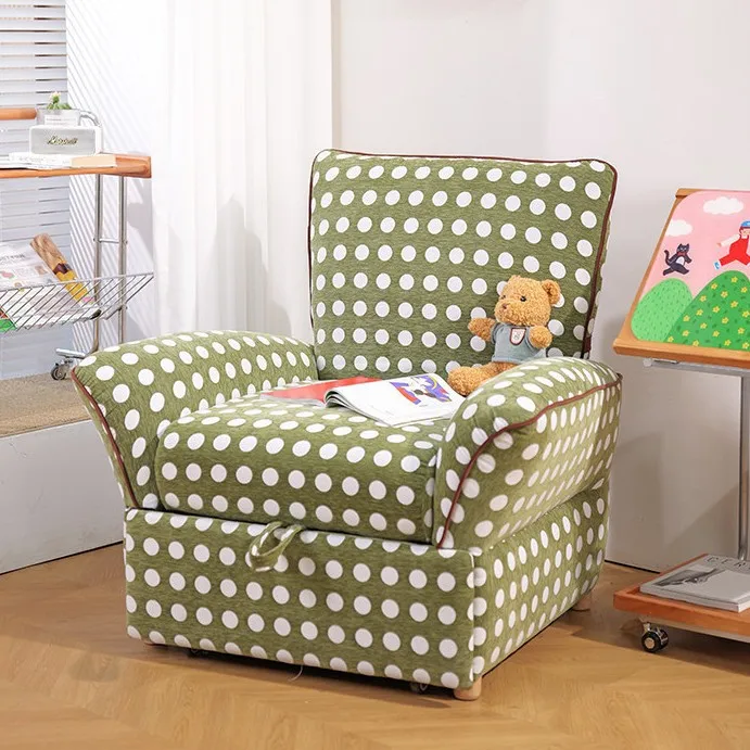 American retro fabric tiger chair, single living room study printed leisure chair