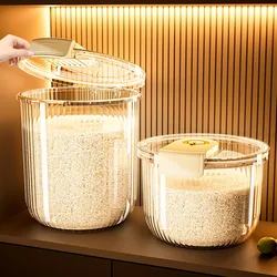 One-handed Flour Bin Flour Dispenser Multi-functional Rice Flour Food Storage Containers Easy One-handed Operation Good Sealing