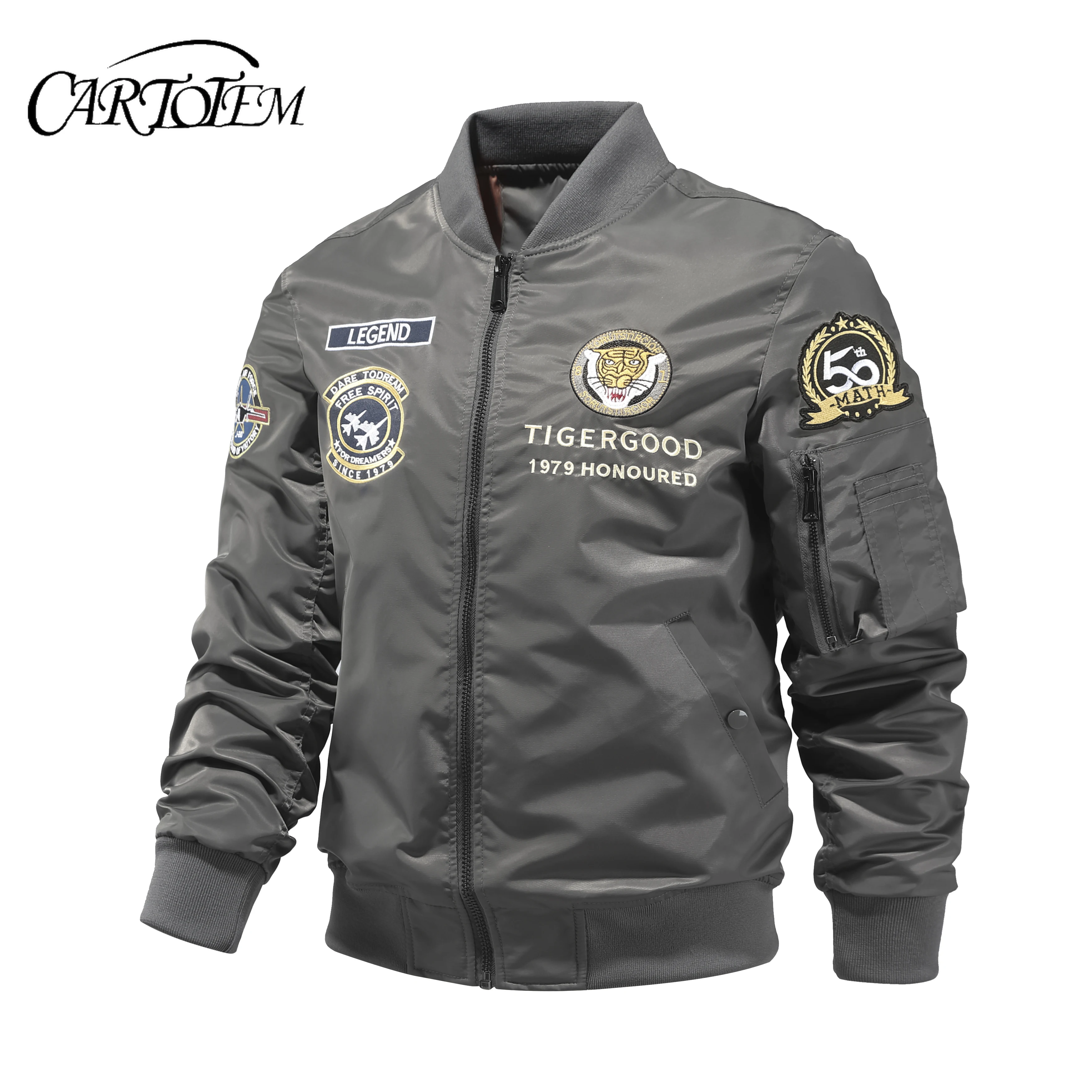 

MA1 pilot jacket men'sspring and autumn American loose fitting casualembroidery baseball collar work suit thickened jacket men's