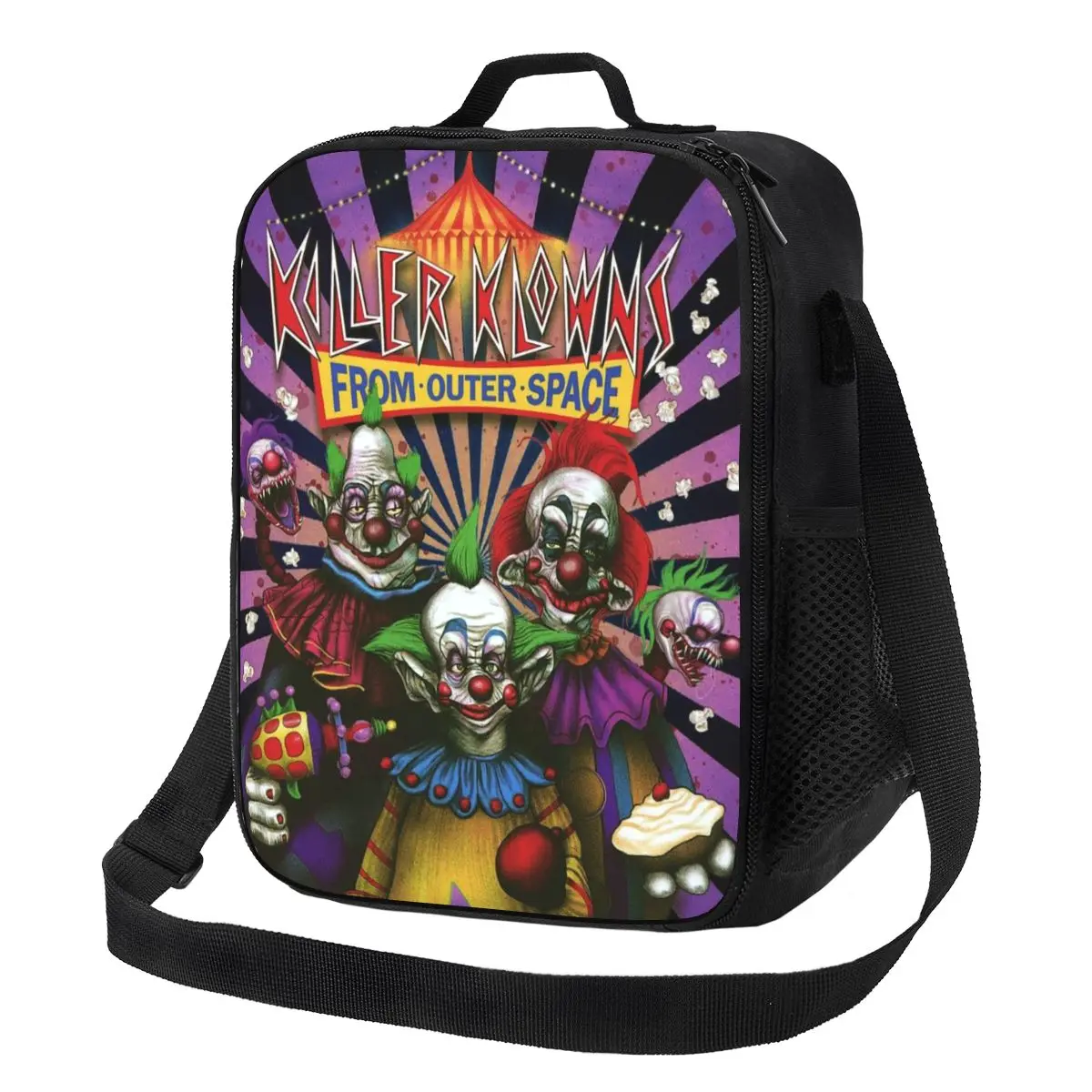 

Killer Klowns From Outer Space Insulated Lunch Bag for Women Bento Storage Food Boxes Portable Container Thermal Lunch Box Tote