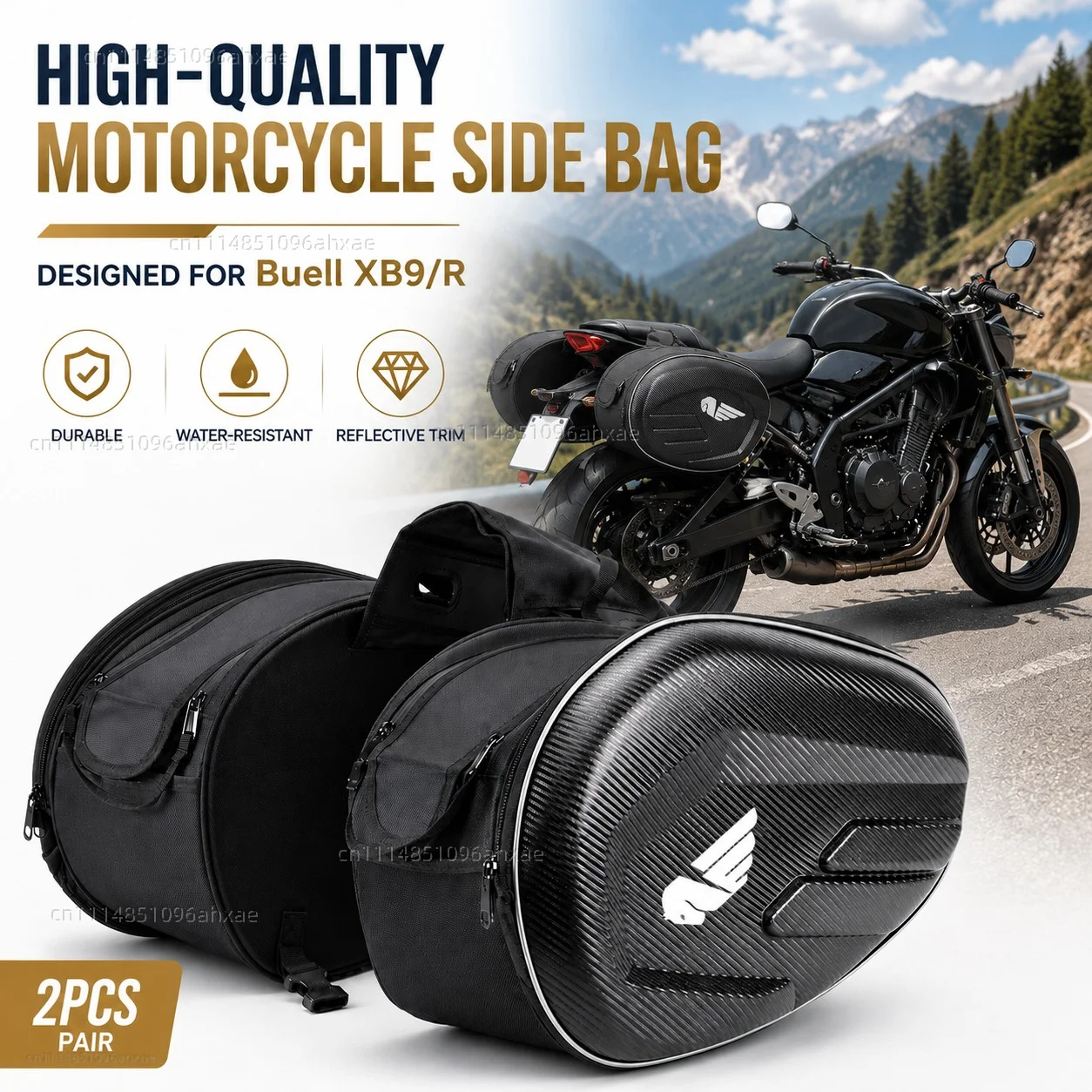 For Buell XB9/R XB12/R/XT XB9S XB12S XB12Scg Ulysses 1125CR 1125R 2PCS Motorcycle Pannier Bags Luggage Saddle Bags Side Storage