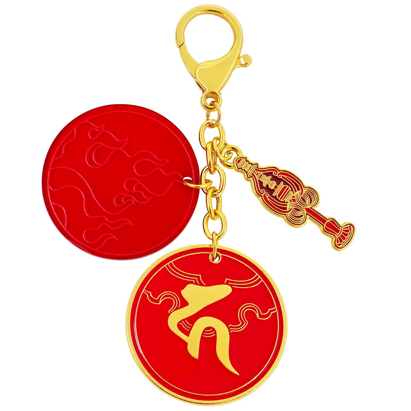 Llavero con amuleto de bola de fuego Feng Shui Ksiddigarbha, resistente a desastres, llavero de buena suerte