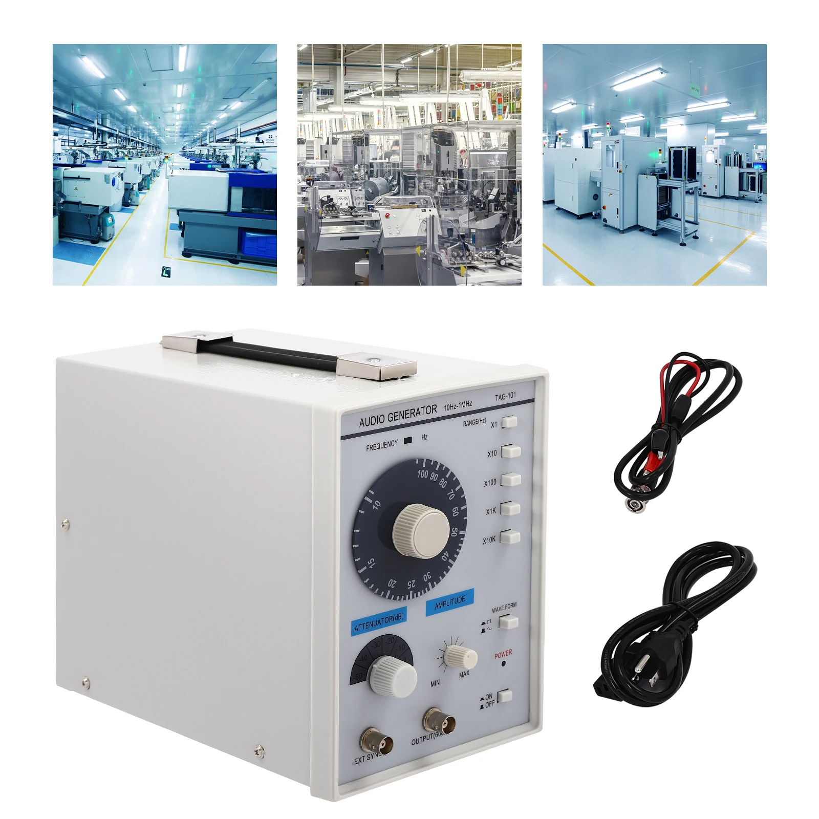 

Low Frequency Signal Generator TAG101 10Hz to 1MHz Sine Square Wave Electronic Testing Lab Teaching Instrument for Engineers