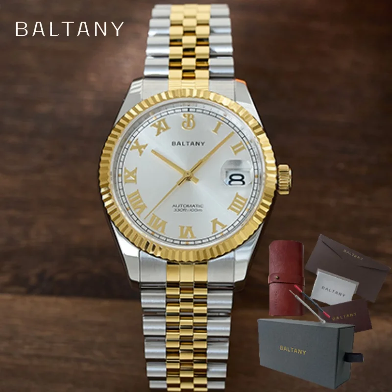 Baltany 2025, neue Männer Automatische Mechanische Uhr NH35 DJ Hommage Kleid Wasserdicht Armband Lünette Luxus Sport Reloj Hombre