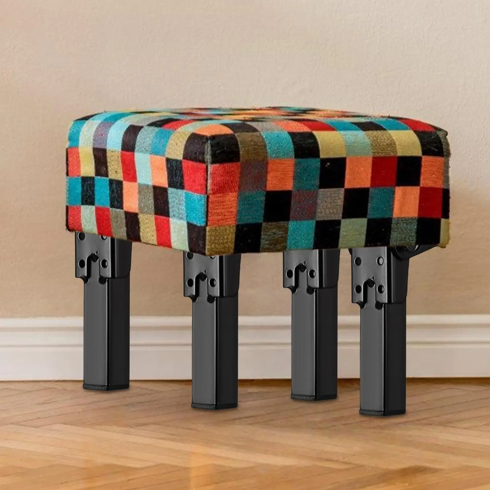 

4pcs Folding Table Legs Laptop Table Legs Furniture Feet With Rubber Floor Protector For Cabinet Sofa Dresser Bed Cupboard