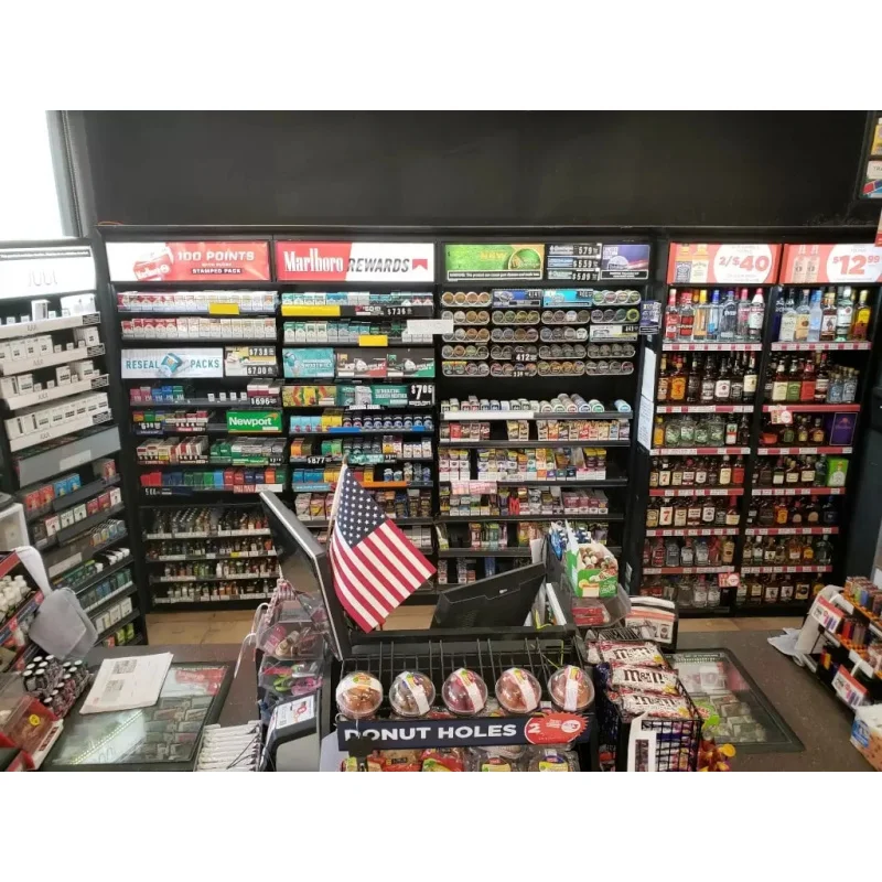 custom.Customized Smoke Shop Interior Design Decoration Retail Display Showcase Display Cases Shop