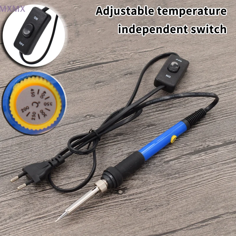 Adjustable Temperature Electric Soldering Iron With Control Switch 220V 110V Welding Solder Rework Station Heat Pencil Tips